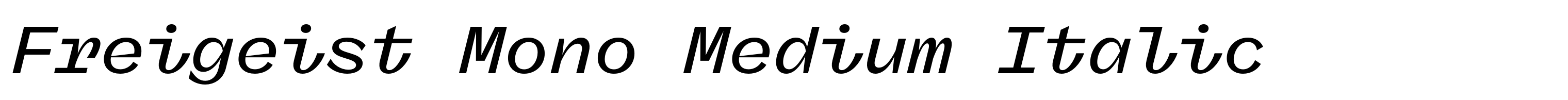 Freigeist Mono Medium Italic